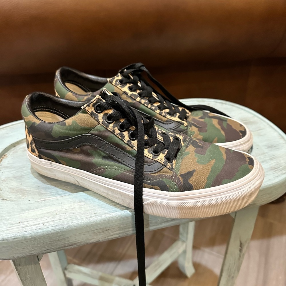 Custom Vans camo & leopard
